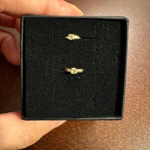 Mejuri Sapphire Hoops Gold Vermeil White Sapphire Pair